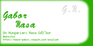 gabor masa business card